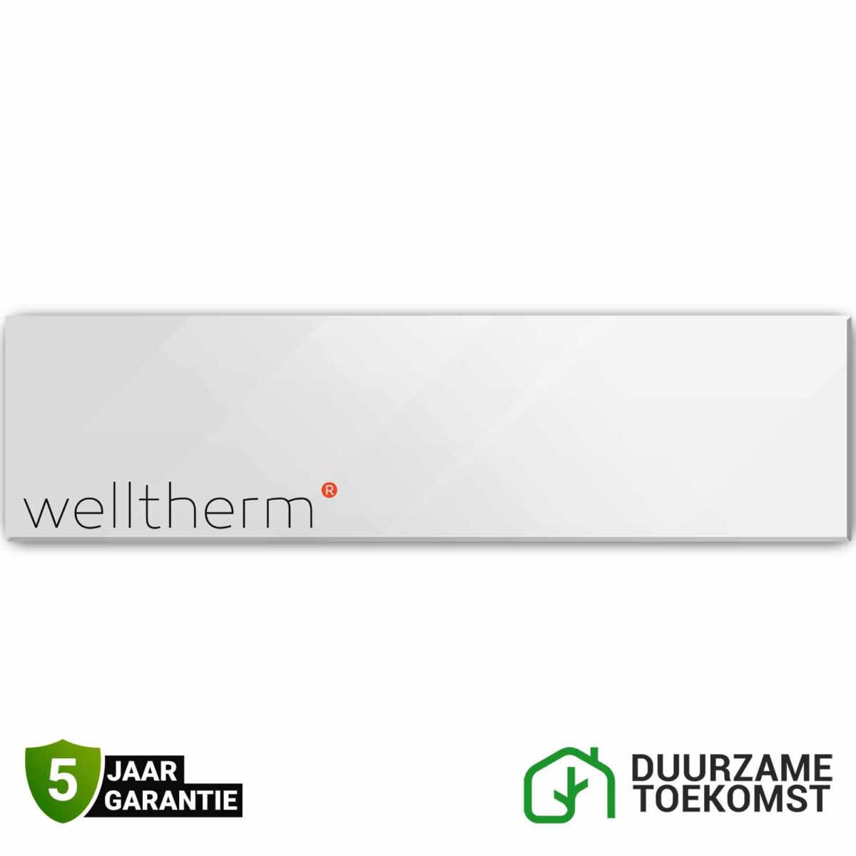 Welltherm infraroodpaneel Wit satijn glas 625 watt