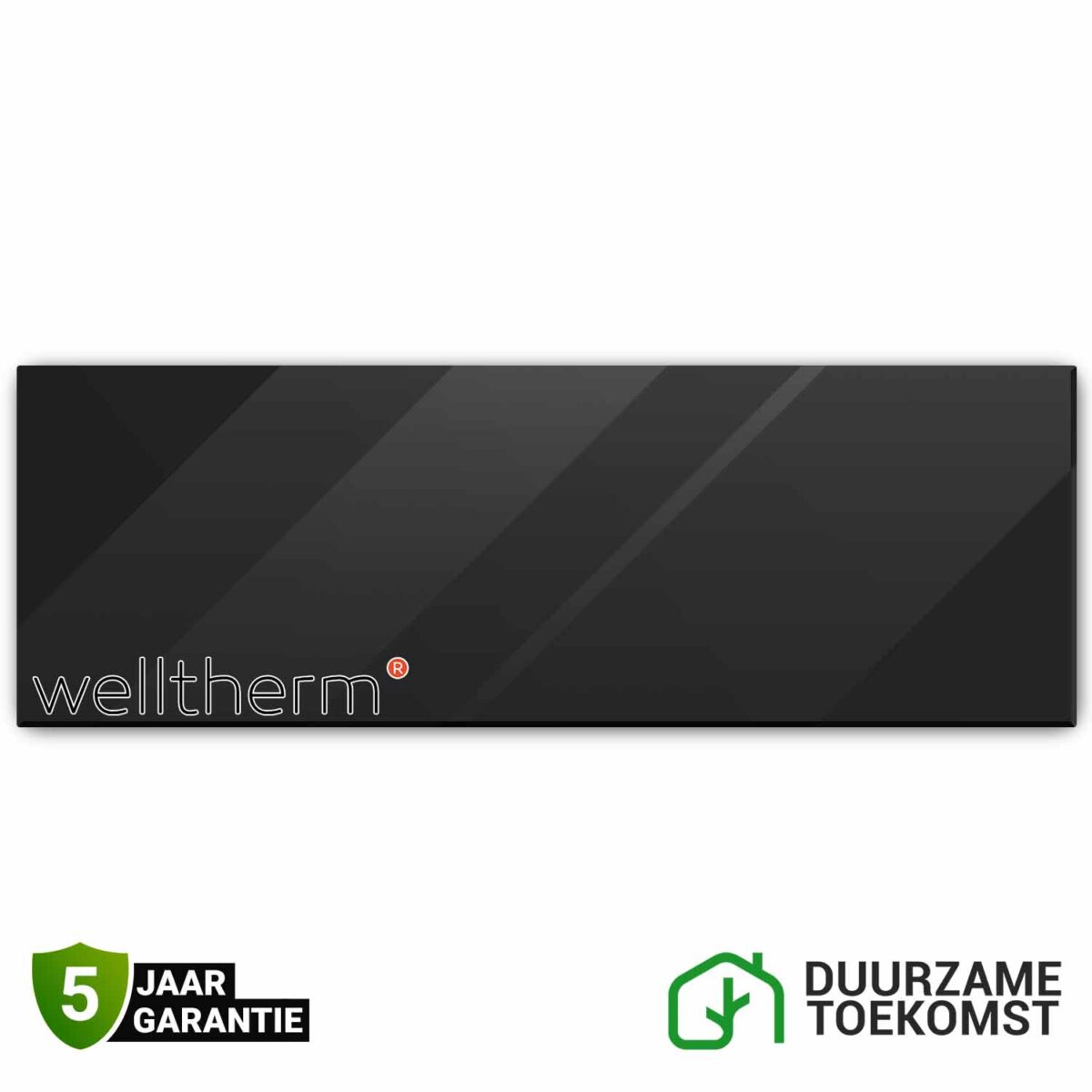 Welltherm infraroodpaneel Zwart 625 watt